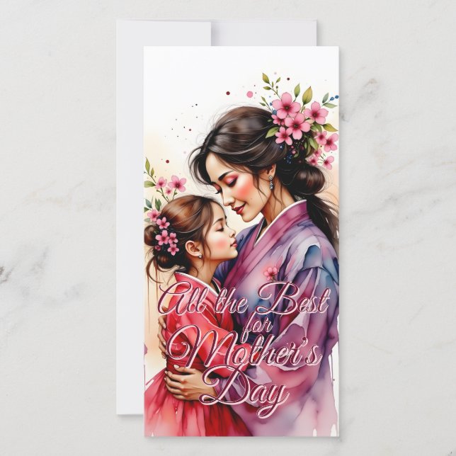 Dia de as mães Kimono Art com Embraço Floral (Frente)