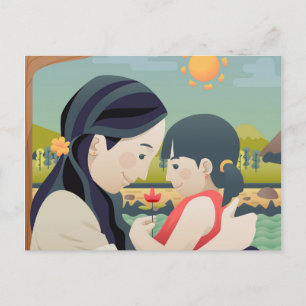 Dia de as mães Mãe e Filho Cartão postal