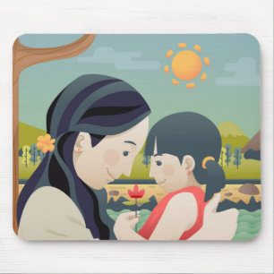 Dia de as mães Mãe e Filho   Mouse Pad