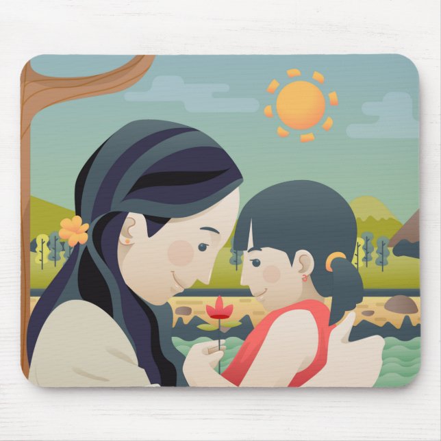 Dia de as mães Mãe e Filho | Mouse Pad (Frente)
