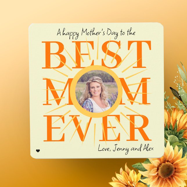 Dia de as mães personalizado fotográfico amarelo-s (Criador carregado)