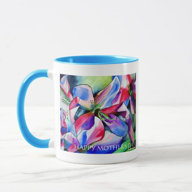 Dia de as mães Primavera Azalea caneca (Esquerda)