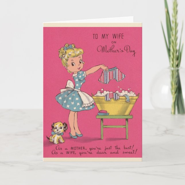 Dia de as mães Retroativo Para O Cartão De Saudaçã (Frente)