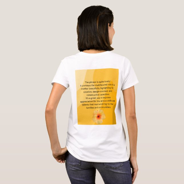 Dia de as mães T-Shirt (Parte Traseira Completa)