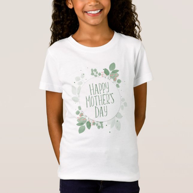 Dia de as mães Verde Folha | Camiseta (Frente)