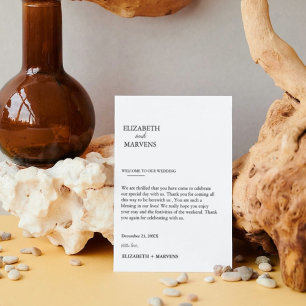 Dia de casamento minimalista moderno - Cartão Time