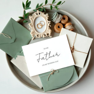 Dia De Casamento Minimalista Para O Cartão De Pai 