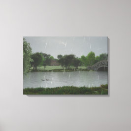 Dia de chuva na Canvas do lago