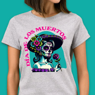 Día de los Muertos Catrina - Camisa Pop de Arte