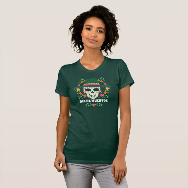 Dia de los Muertos Halloween | Camiseta (Frente Completa)