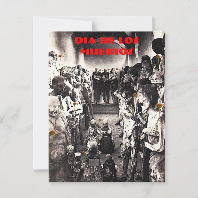 DIA DE LOS MUERTOS MACABRE MUMMMY MUSEUM CONVITE (Frente)