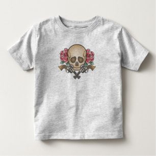 Dia de los Muertos Skull e Guns  Camisa