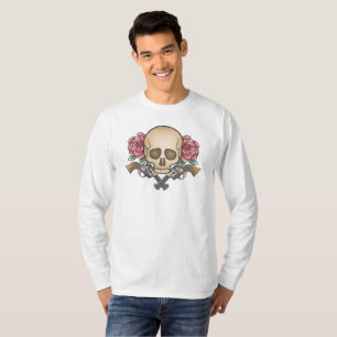 Dia de los Muertos Skull e Guns Camisa Capa