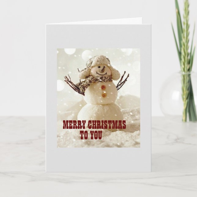 DIA DE NATAL CHEERFUL PARA VOCÊ CARTÃO DE FERIADO (Frente)