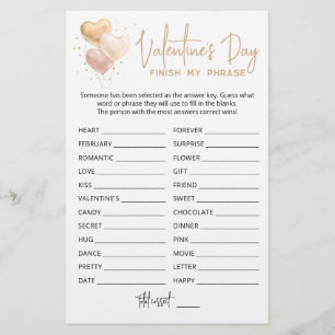 Dia de os namorados Concluir minha frase Jogo edit