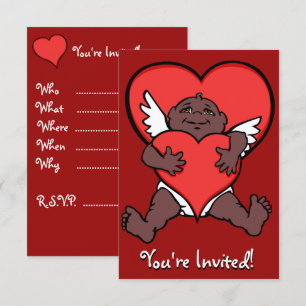 Dia de os namorados Convida Cartões Cupidos Afric