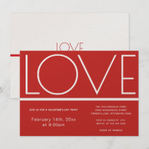 Dia de os namorados de amor | Convite