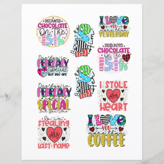 Dia de os namorados de amor Elementos românticos d (Frente)