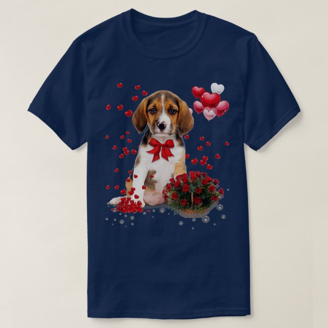 Dia de os namorados De Beagle Camisa Engraçado Cac (Frente do Design)
