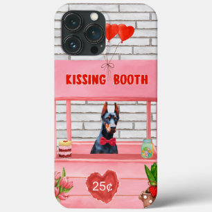 Dia de os namorados de Cachorro Doberman Beijando