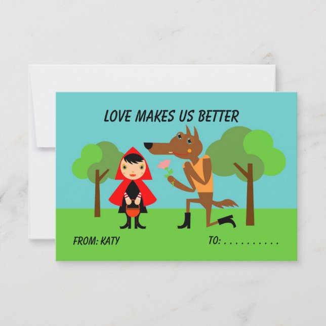 Dia de os namorados de Crianças da Sala de Aulas (Frente)