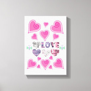 Dia de os namorados de impressão de tela estendida