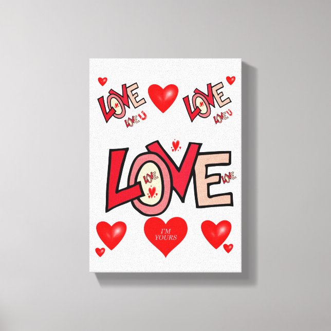 Dia de os namorados de impressão de tela estendida (Frente)