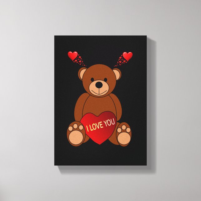 Dia de os namorados de impressão de tela estendida (Frente)