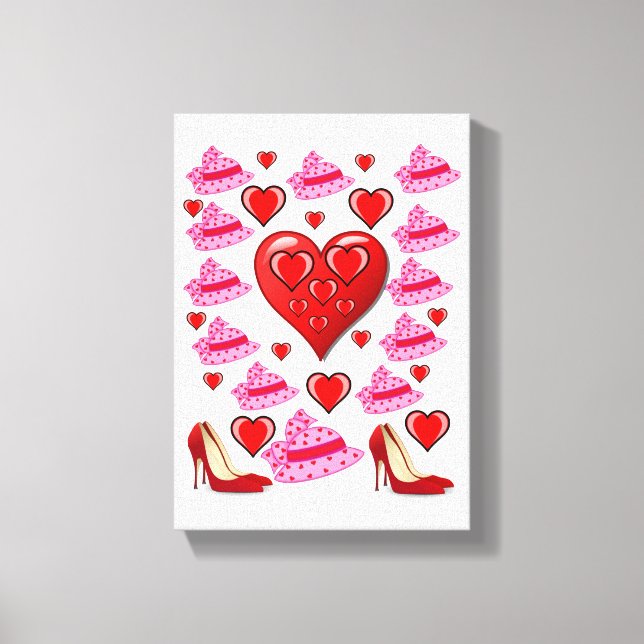 Dia de os namorados de impressão de tela estendida (Frente)