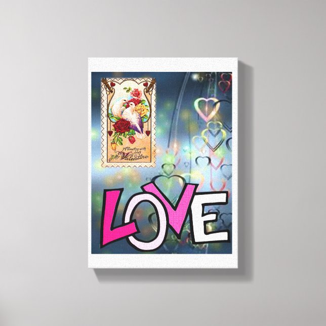 Dia de os namorados de impressão de tela estendida (Frente)