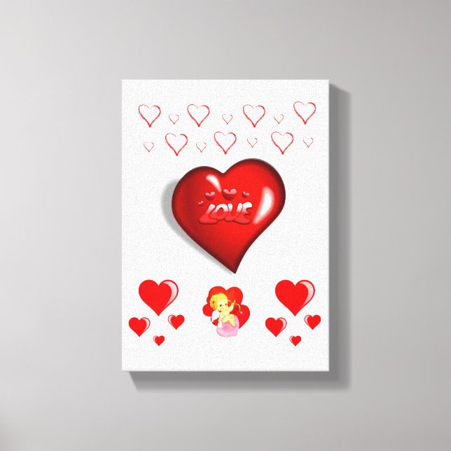 Dia de os namorados de impressão de tela estendida (Frente)