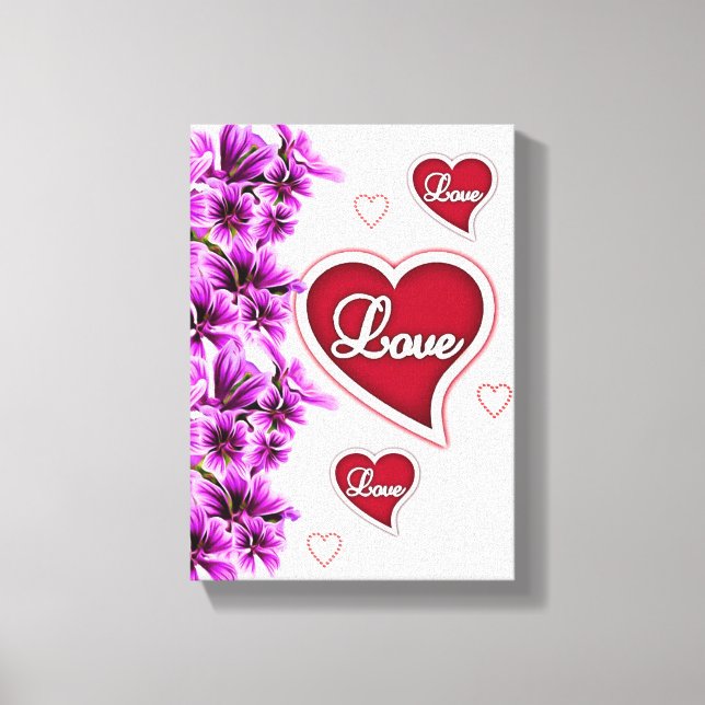 Dia de os namorados de impressão de tela estendida (Frente)