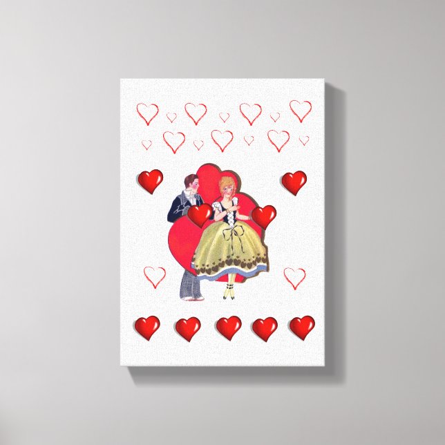 Dia de os namorados de impressão de tela estendida (Frente)