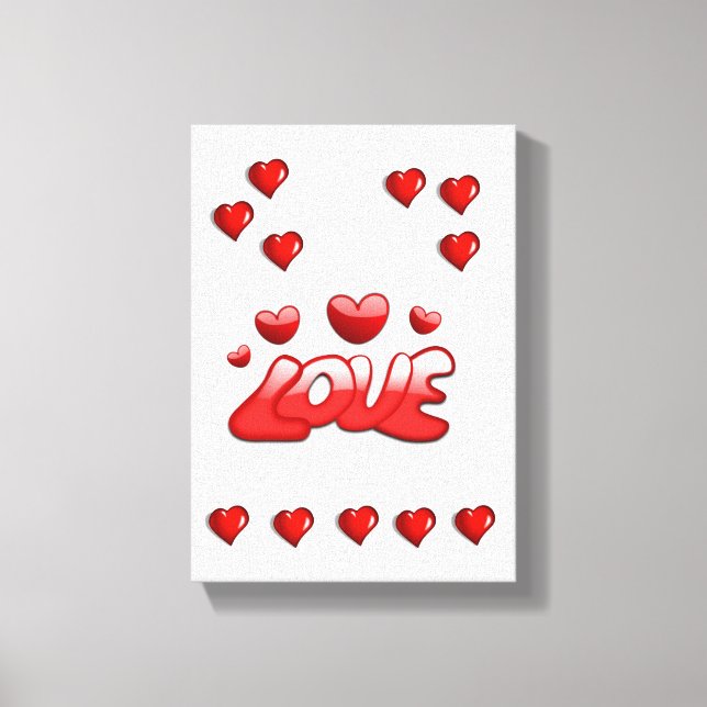 Dia de os namorados de impressão de tela estendida (Frente)