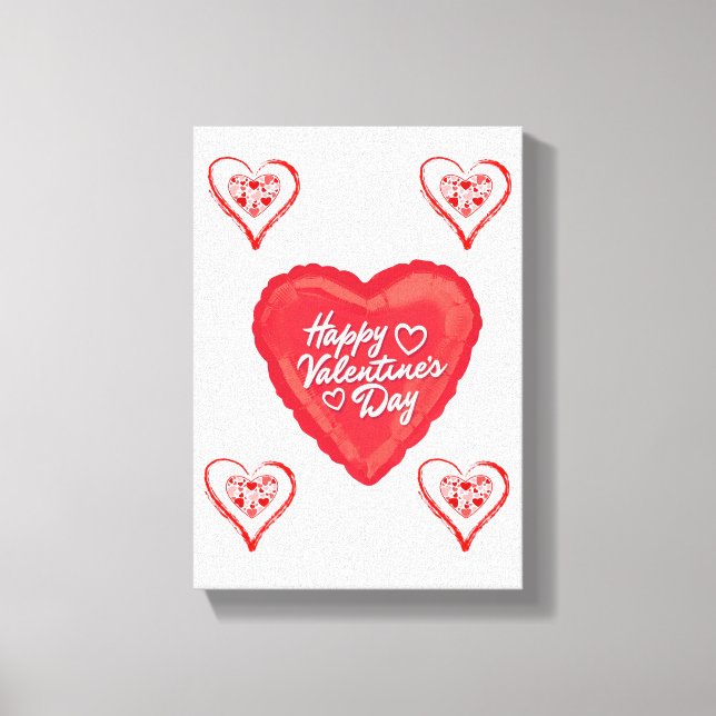 Dia de os namorados de impressão de tela estendida (Frente)