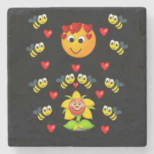 Dia de os namorados de Porta copos de pedra mármor