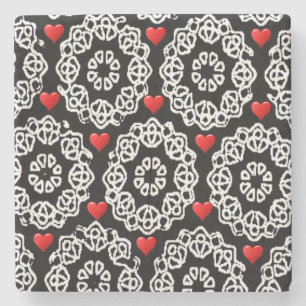 Dia de os namorados de Porta copos de pedra mármor