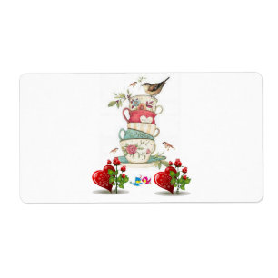 Dia de os namorados Etiquetas Pássaro de Vintagem