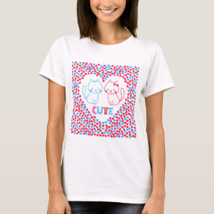 dia de os namorados gatinho fofo adoro camiseta de