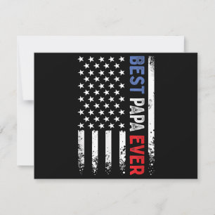 Dia de os pais Best Papa Ever com bandeira america