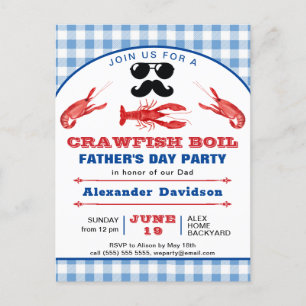 Dia de os pais Crawfish Boil Convite Fotográfico S