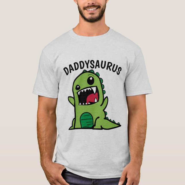 DIA DE OS PAIS DADDYSAURUS DINOSAUR T-shirts (Frente)