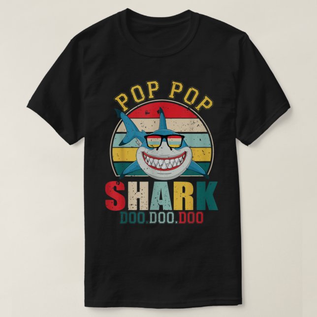 Dia de os pais De Camisa De Tubarão pop Para Pop-T (Frente do Design)