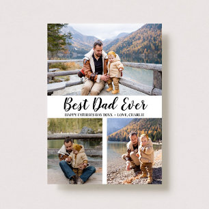 Dia de os pais de Colagem de Fotos Trendy Typograp