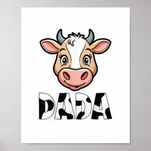Dia de os pais de Padrão de Vaca Dada Impressão