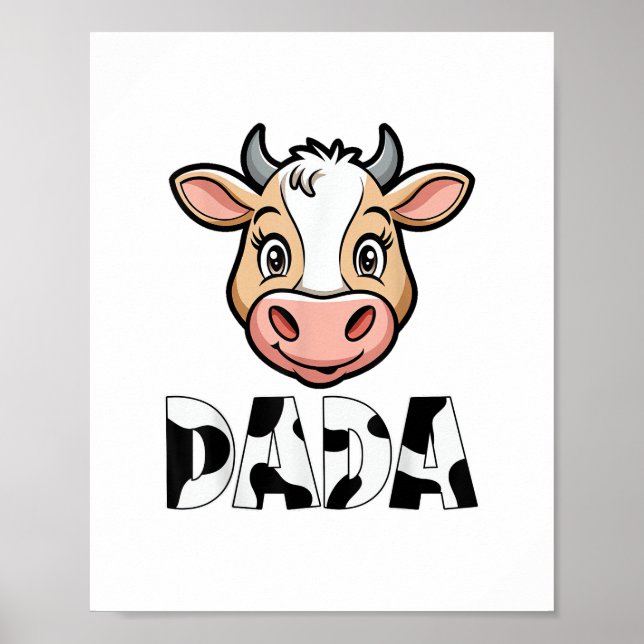 Dia de os pais de Padrão de Vaca Dada Impressão (Frente)