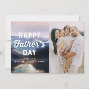 Dia de os pais do Lago Aquarela e Montanhas