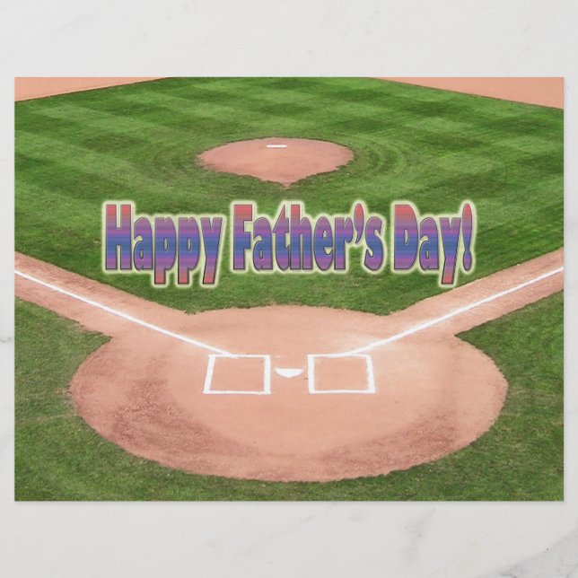 Dia de os pais feliz beisebol (Frente)