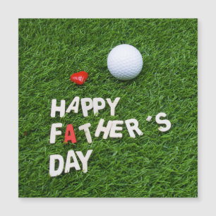 Dia de os pais Feliz de Golfe com bola e bola em v