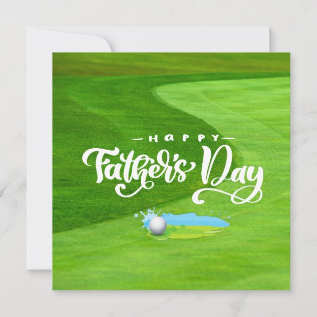 Dia de os pais feliz de golfe no campo de golfe co (Frente)